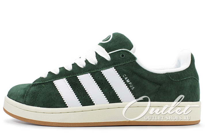 Кроссовки Adidas Campus 00s Dark Green Cloud White H03472 зеленые