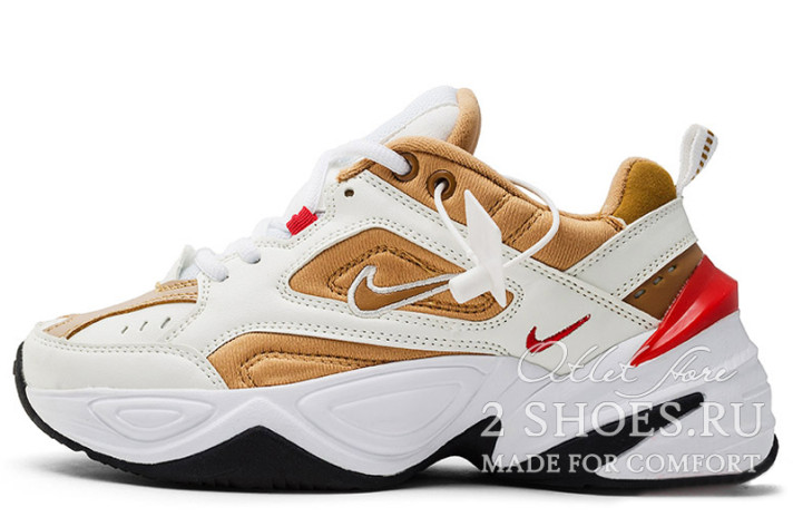 Кроссовки Nike M2K Tekno Rice White Light Brown  белые