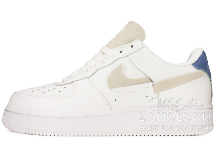 Кроссовки Nike Air Force 1 Low Vandalized Inside Out 898889-103 белые, кожаные