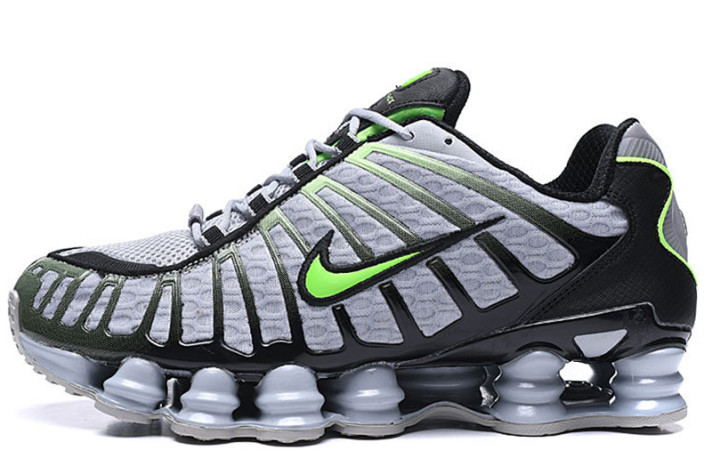 Кроссовки Nike Shox TL Wolf Grey Lime Blast AV3595-005 серые