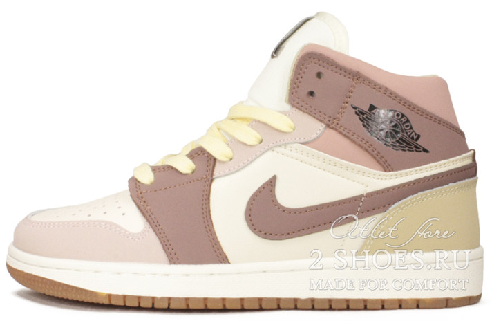 Кроссовки Nike Air Jordan 1 Mid Dark Pony Smoky Mauve DO7440-821 коричневые