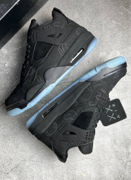 Кроссовки Nike Air Jordan 4 (IV) Retro Kaws Black живое фото 1