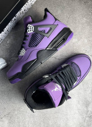 Кроссовки Nike Air Jordan 4 (IV) Retro Travis Scott Purple  живое фото 2