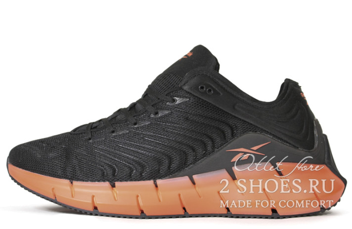 Кроссовки Reebok Zig Kinetica Black Sunbaked Vivid Orange EH1724 черные